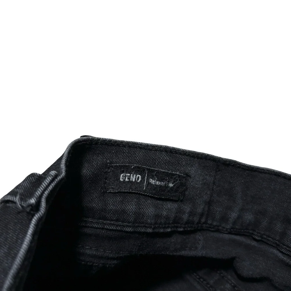 True Religion Men's Geno Relaxed Slim Jeans Faded Black Size 36 x 33
